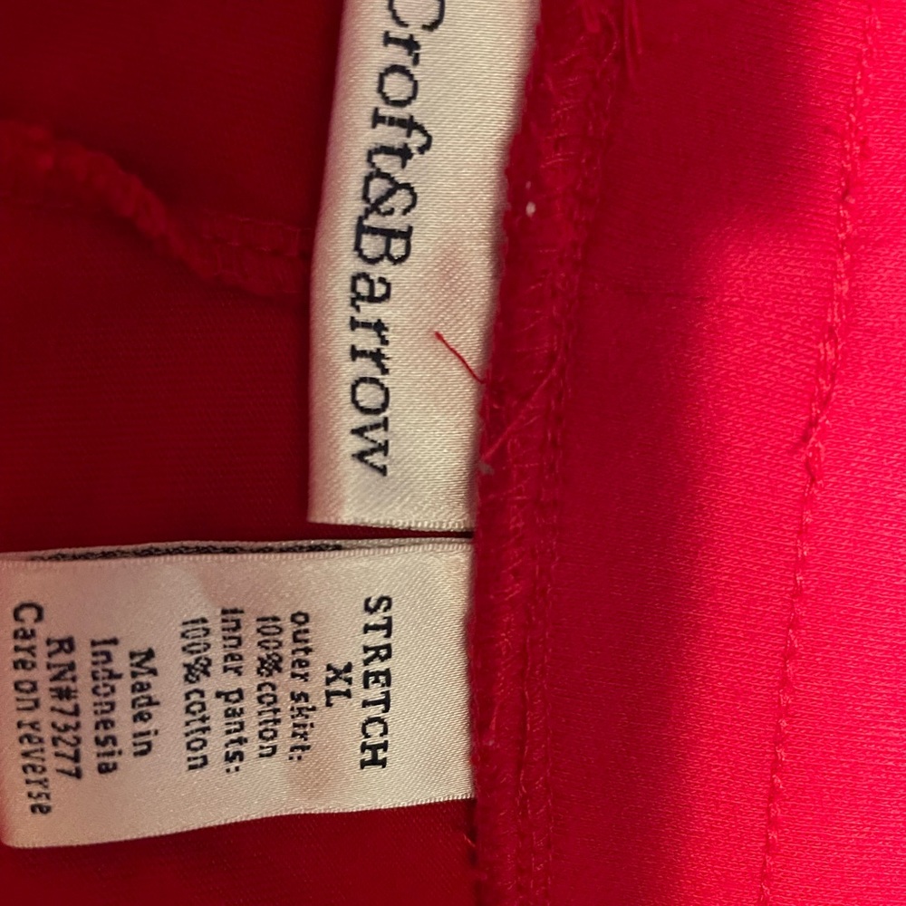Croft and barrel red cl cotton skort